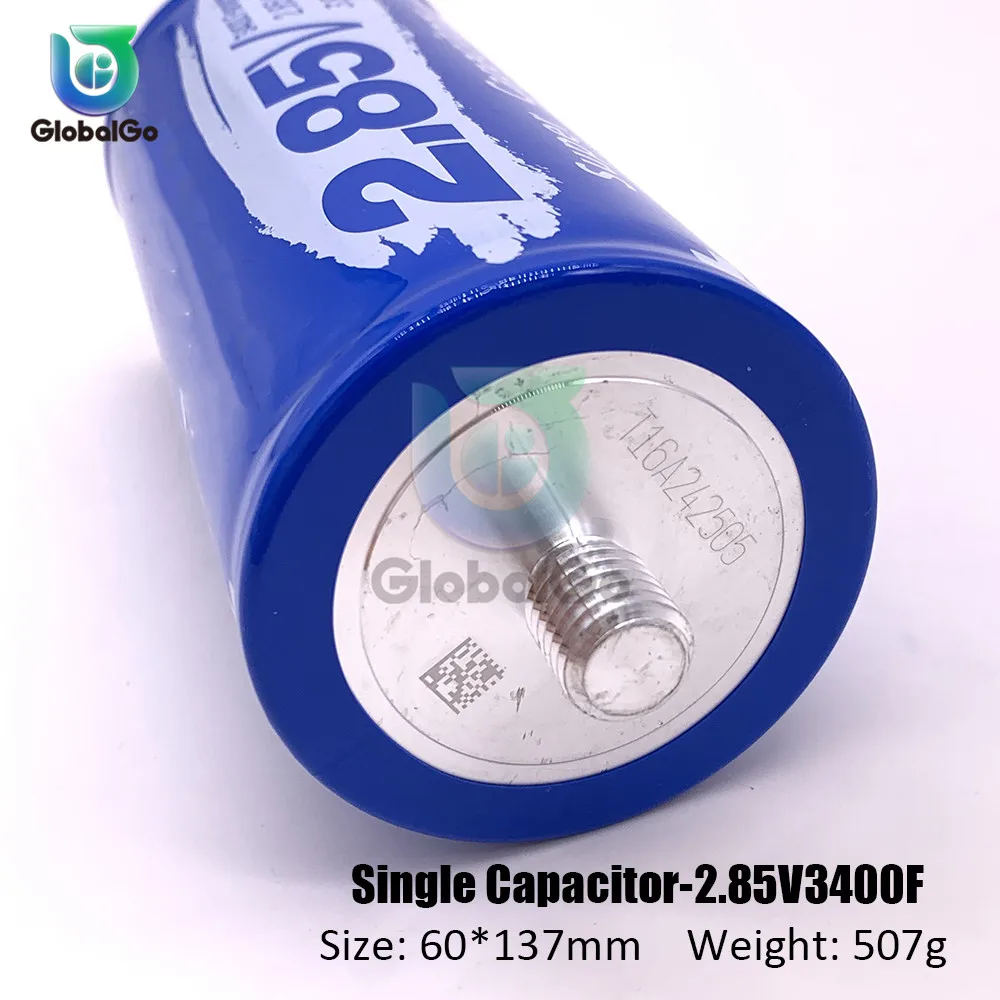 2,85 V 3400F 2,7 V 3000F сверх яркий конденсатор 2,85 V 3400F смарт-трекер автомобильные игрушки моторный привод конденсаторы питание от аккумулятора