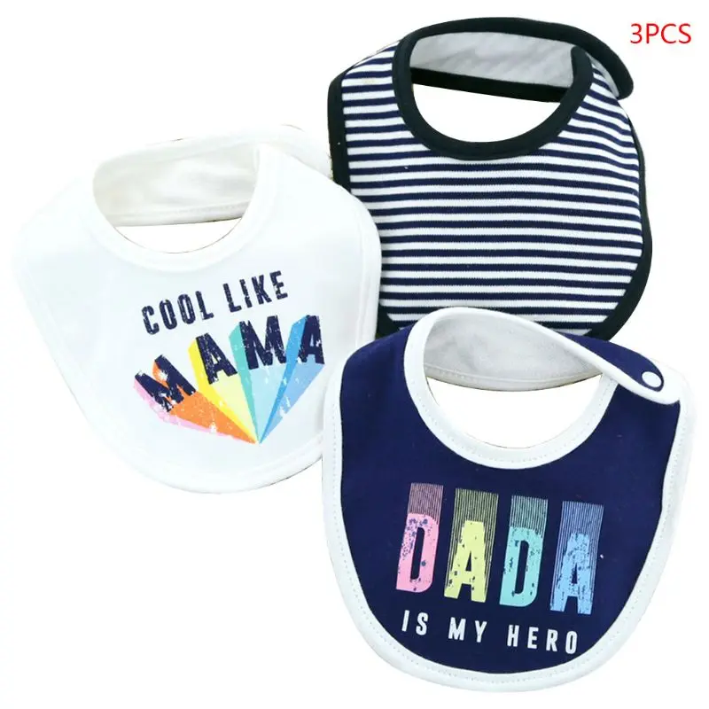 

3 Pcs/Pack Newborn Feeding Bibs Baby Cotton Bandana Saliva Towel Burp Cloths 2020 Hot Sale