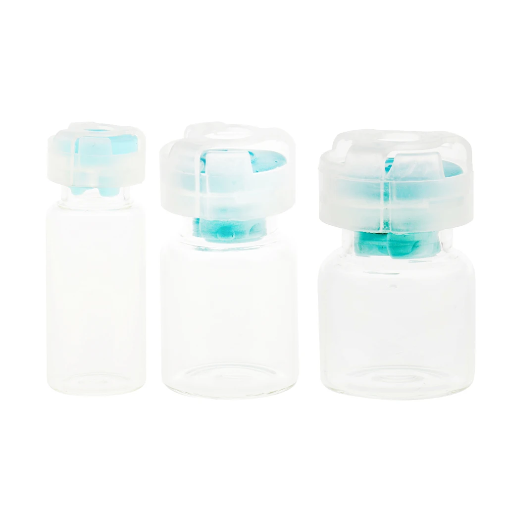 Lots 10pcs Empty Clear Dram Glass Bottles Vials with Stopper |