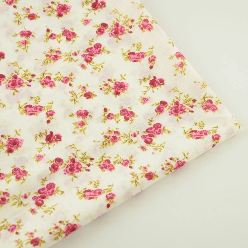 Classical Flowers Design 100% Cotton Fabric Sewing Tissue Textiles Tilda Doll Cloth Patchwork Scrapbooking Beginner's Practice|fabric cloth