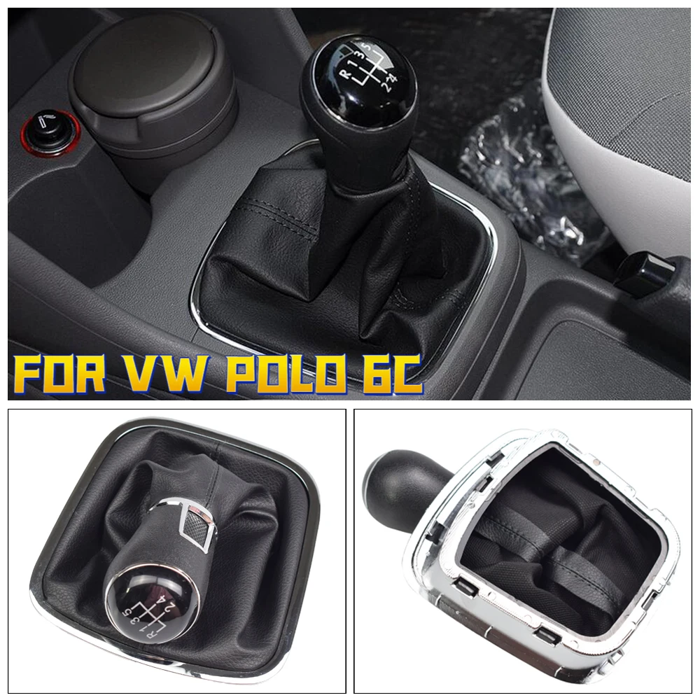 Рычаг переключения передач для VW Volkswagen Polo 6C 2015 2016 2017 2018 5 скоростей с кожаным