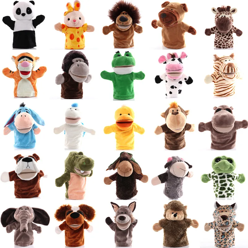 

29 Styles 25cm Hand Puppet Animal Plush Toys Baby Educational Hand Puppets Animal Plush Doll Hand Toys for Kids Children Gifts