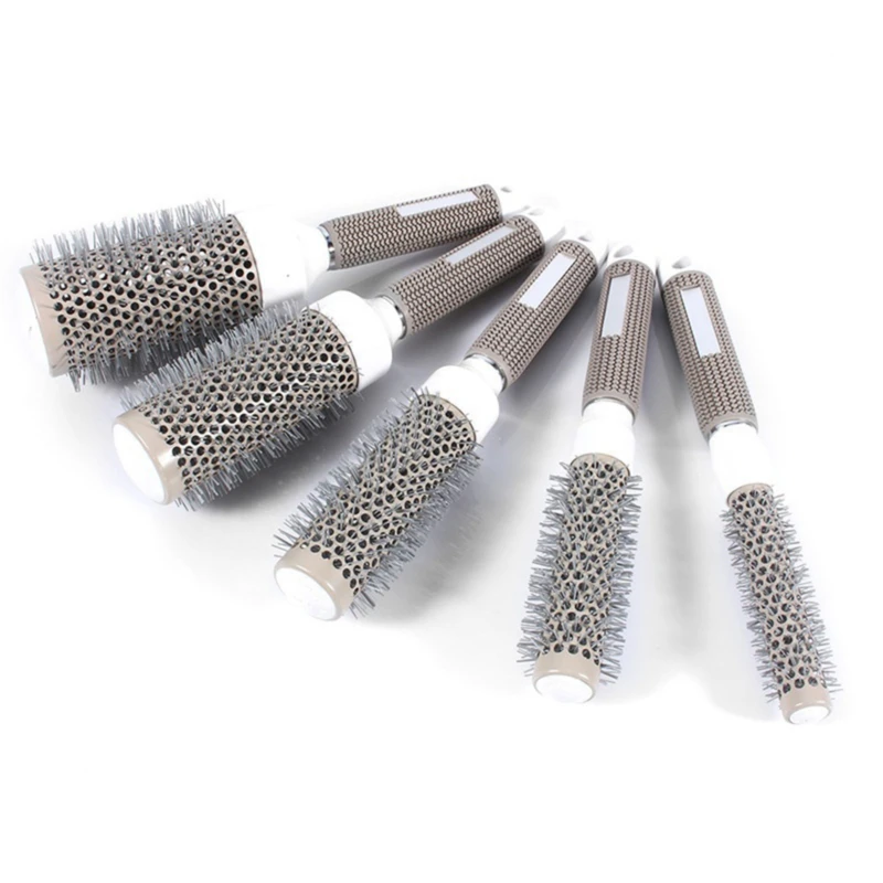 

Ion Hair Brush Nano Thermal High Temperature Resistant Round Barrel Comb Salon Hairdressing Drying Curling Accessories