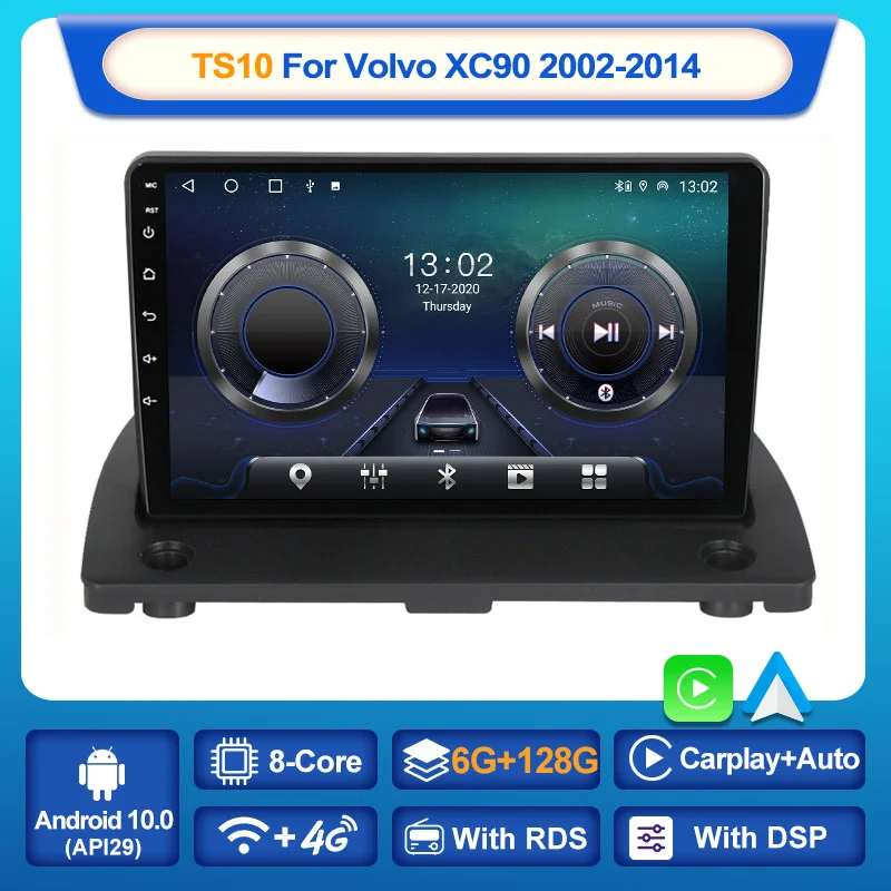 Автомагнитола MEKEDE TS10 для Volvo XC90 2004 2005 2006 2007-2014 мультимедийный видеоплеер с