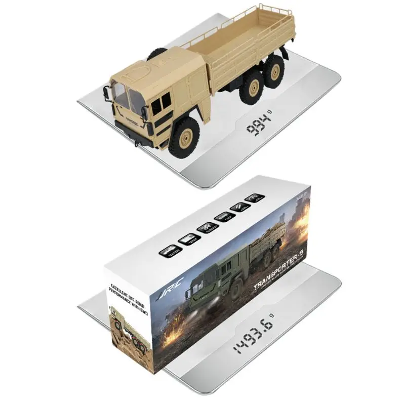 

Q64 1/16 2.4G 6WD Rc Car Military Truck Off-road Rock Crawler RTR Toy 6 Wheels Racing Toys For Children Kids Gifts
