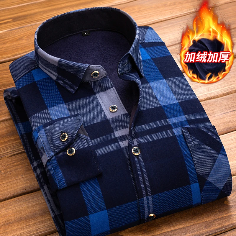 Новинка 2019 модная брендовая мужская рубашка с длинным рукавом бархатная плотная