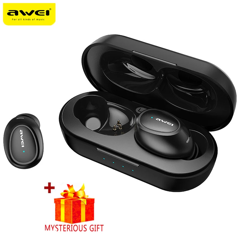 Гарнитура Bluetooth Awei T6 беспроводные TWS наушники 5 0 дюймов наушники-вкладыши для
