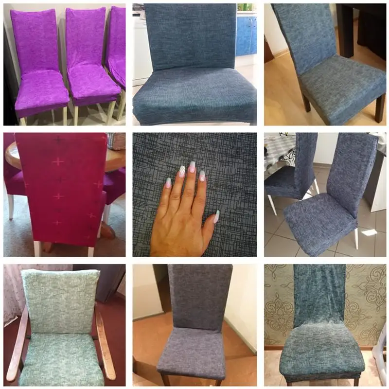 15 чехлов на стулья эластичный съемный антигрязный чехол для столовой кухни