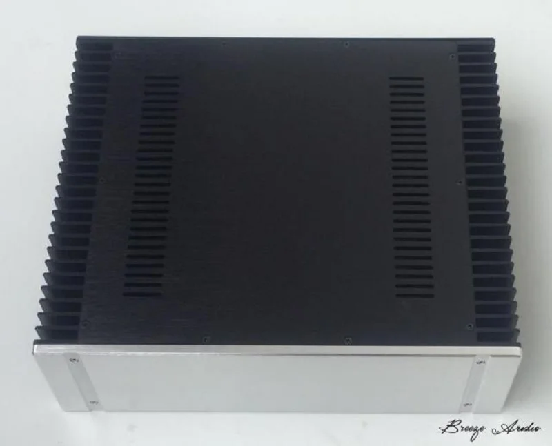 Without knob BRZHIFI BZ4313 алюминиевый чехол с двойным радиатором для усилителя мощности класса A - Цвет: Without knob