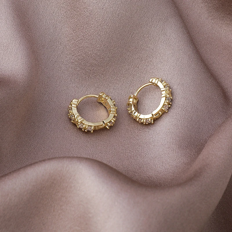 

South Korea Fashion Elegant High Quality Zircon GIRL'S Ear Ring Gift Party Banquet WOMEN'S Jewelry Earrings