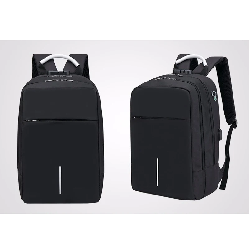 New Multifunctional Anti-theft Password Lock Men's Backpack With USB Interface Headphone Hole Student Travel Outdoor School Bag
