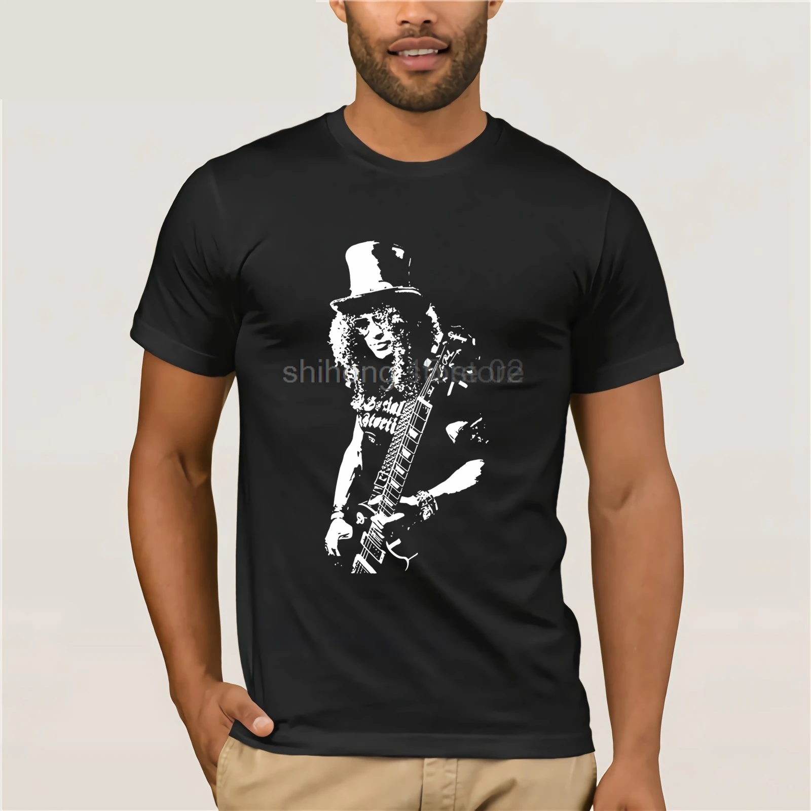 GLDAN бренд Slash guns N Roses Band T Shirt Летняя мужская модная футболка с коротким рукавом