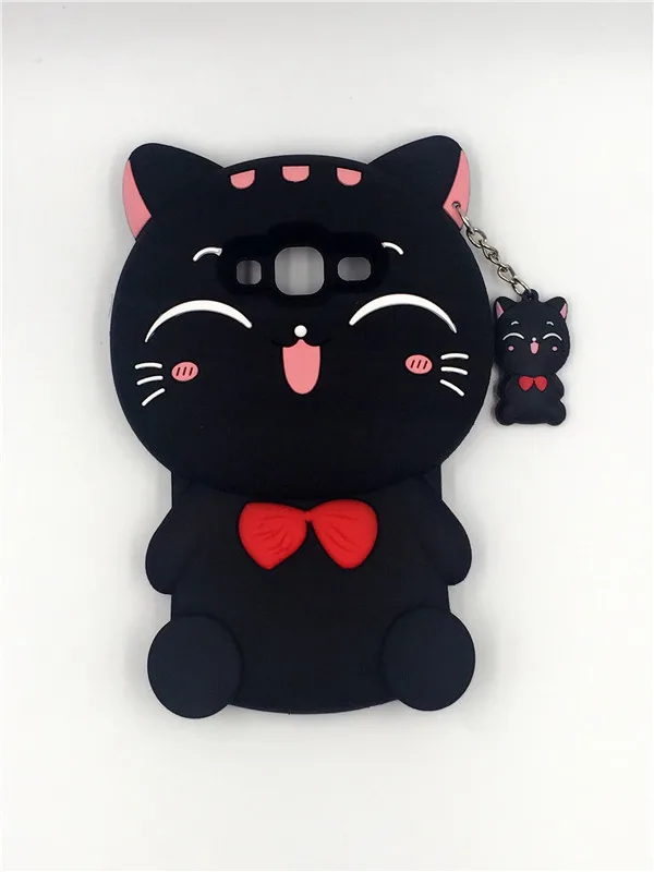 3D Cartoon pig Bow tie cat ice cream bottle Soft Silicone Case Cover For Samsung Galaxy J2 Prime G532 Grand Plus G530+ | Мобильные