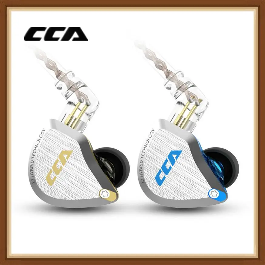 

New CCA C12 5BA+1DD Hybrid Metal Headset HIFI Bass Earbuds In Ear Monitor Headphones Noise Cancelling Earphones C10 C16 ZSX A10