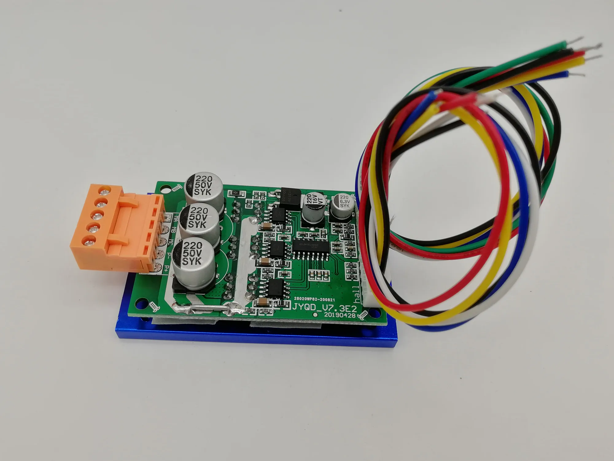 

12V-36V 500W DC High Power Brushless Motor PWM Controller Driver Board With Aluminum Heatsink Connector Wires JUYI JYQD_V7.3E2