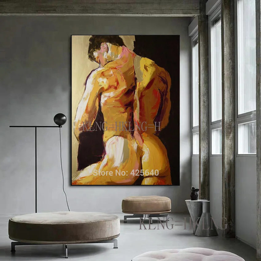 Ручная роспись нож портрет человеческое тело картина маслом персонаж рисунок