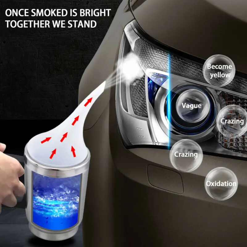 

New Car Headlight Lens Repair/Restoration Polishing Kit Heating Atomization Cup O0I3 Durable And Practical