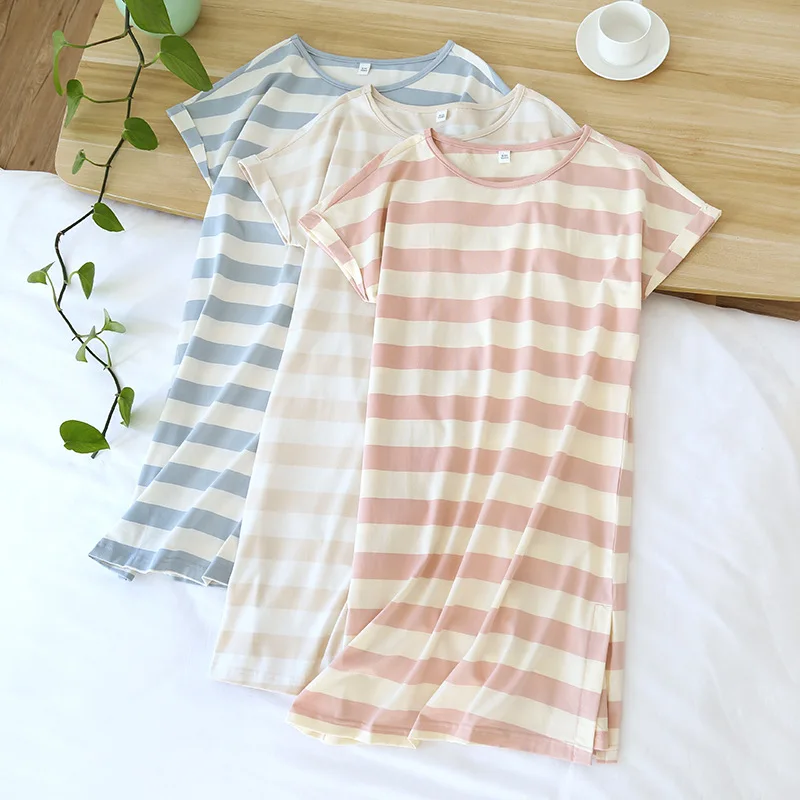 Ночная сорочка женская из чистого хлопка ночнушка в японском стиле простая