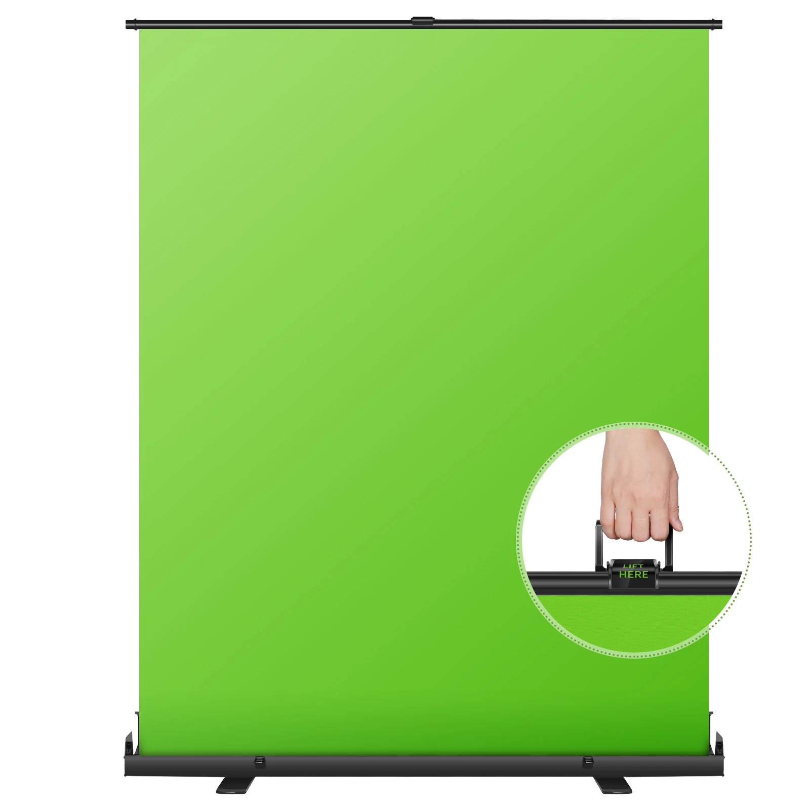 

Neewer 152x197cm Green Screen Green Backdrop, Portable Chromakey Background, Auto-Locking Frame for Photo Video,Live Game