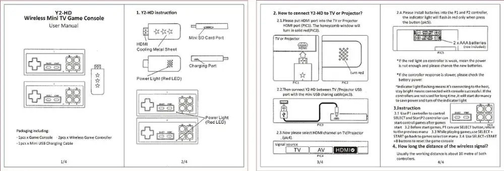 1 шт. беспроводная домашняя игровая консоль USB со встроенными 600 классическими