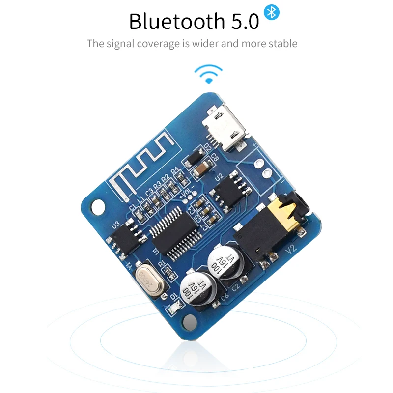 Модуль приема аудиосигнала UNISIAN Bluetooth 5 0 MP3 беспроводной декодер передачи без