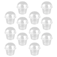 100 sets simple drink cups pastry cups mousse cups with lid transparent