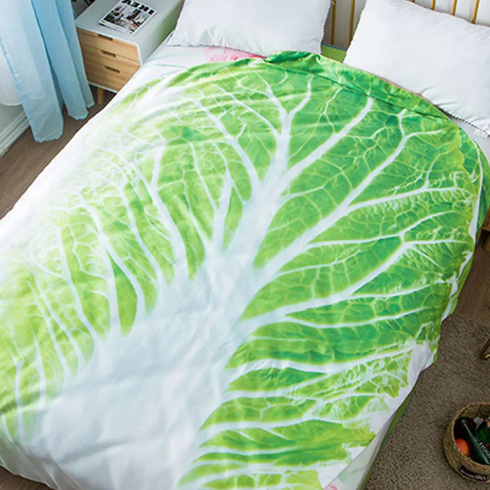 3D капуста с рисунками зверей из мультфильмов трикотажное покрывало плед Мягкое