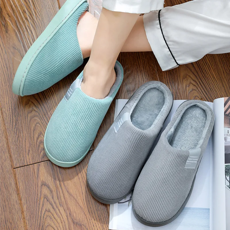 2021 New Winter Home Slippers Cartoon Shoes Non-slip Soft Winter Warm House Slippers Indoor Bedroom Lovers Couples