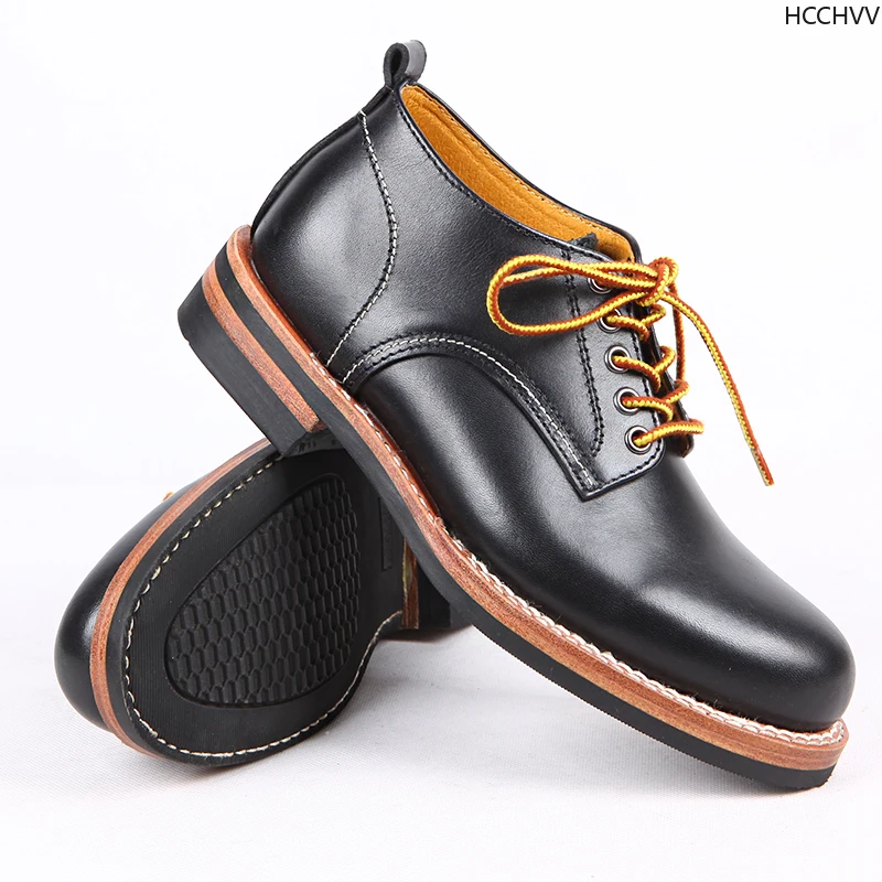 Винтажные кожаные мужские туфли Goodyear-Welted летние классические роскошные для