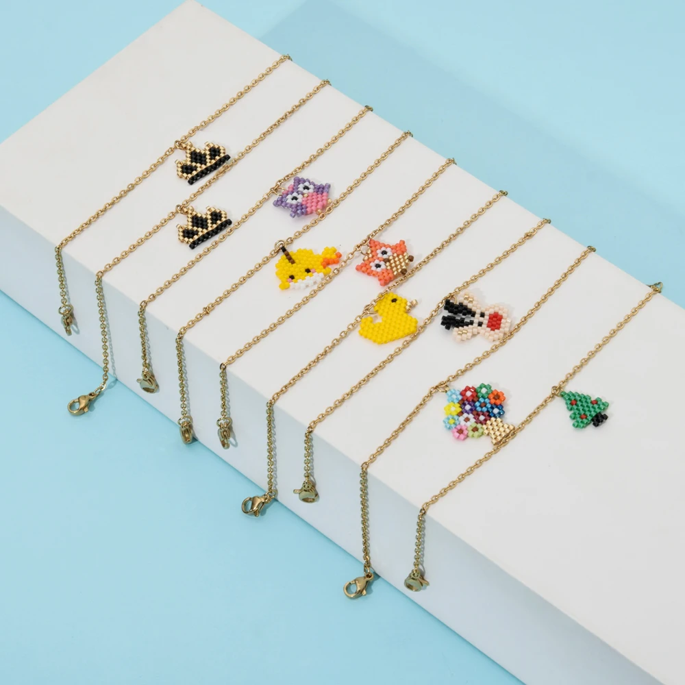 Женский тонкий браслет из нержавеющей стали ZMZY изящный богемный с шармами в виде