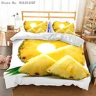 Тропические фрукты постельное белье с рисунком ананаса Постельное белье 3D Роскошная упаковочная бумага для 3 шт. Стёганое одеяло крышка один двойной Queen King Размеры простыня