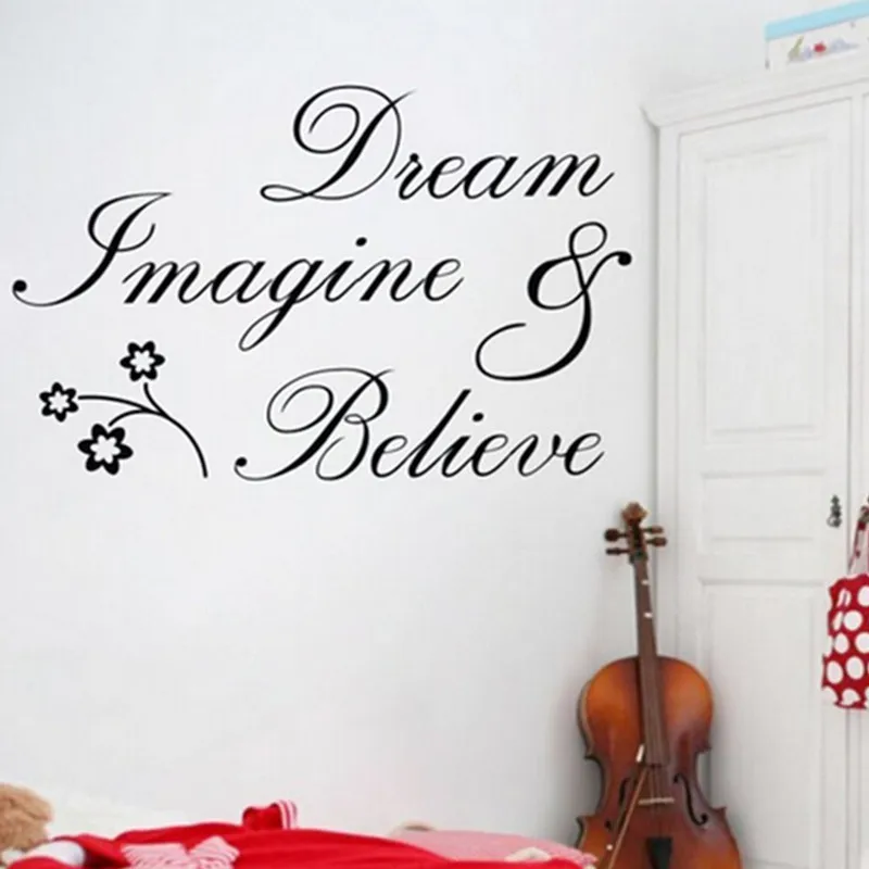 Вдохновляющие украшения для дома на английском языке 3d ПВХ водонепроницаемые