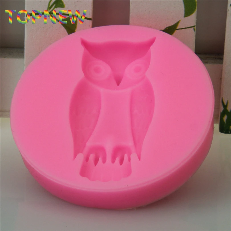 Гибкая силиконовая 3D форма в виде совы для украшения тортов помадки из