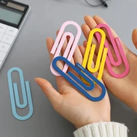 2 pcspair small large paper clips cute colors metal paperclip bookmarks planner clip binder clips kawaii srarionery s m l size