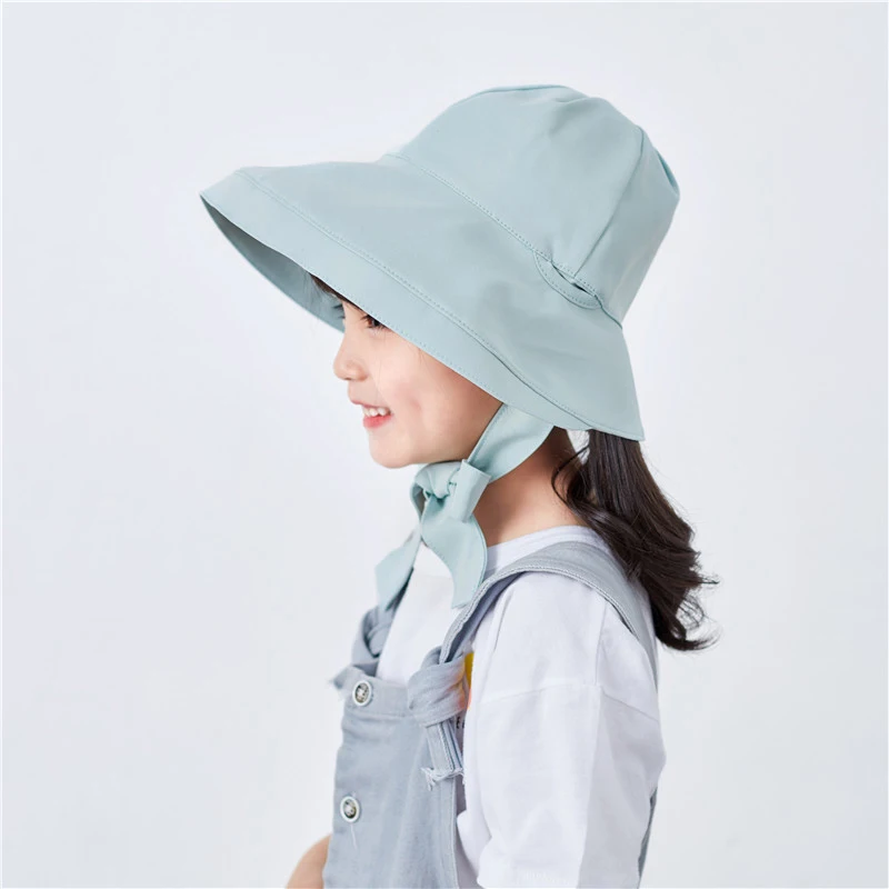 Детские шляпы-ведерки для девочек корейская мода регулируемая Двусторонняя