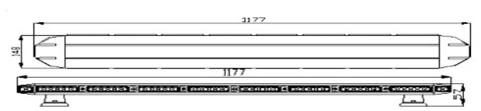 ECE R65 3 Watt roof mount recovery truck beacon lightbar led Emergency vehicle warning flash strobe bar light | Автомобили и