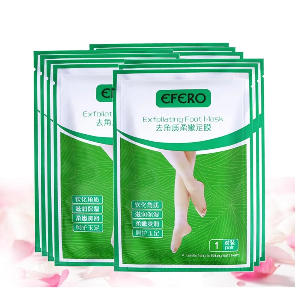 

Foot exfoliating mask, 5 pairs = 10 pieces, used for foot therapy, , peeling, heel care and whitening