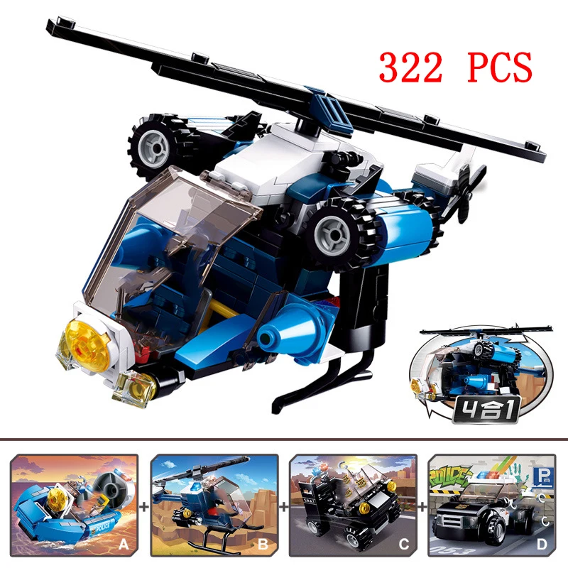 Совместимая с патрулем модель полицейского участка автобуса строительные блоки