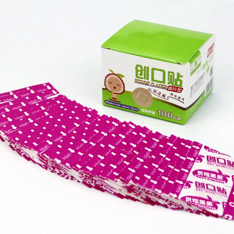 

100 Pack Spot Adhesive Bandages Round Sheer Sterile Non-Stick Pad for Minor Wound Care THJ99