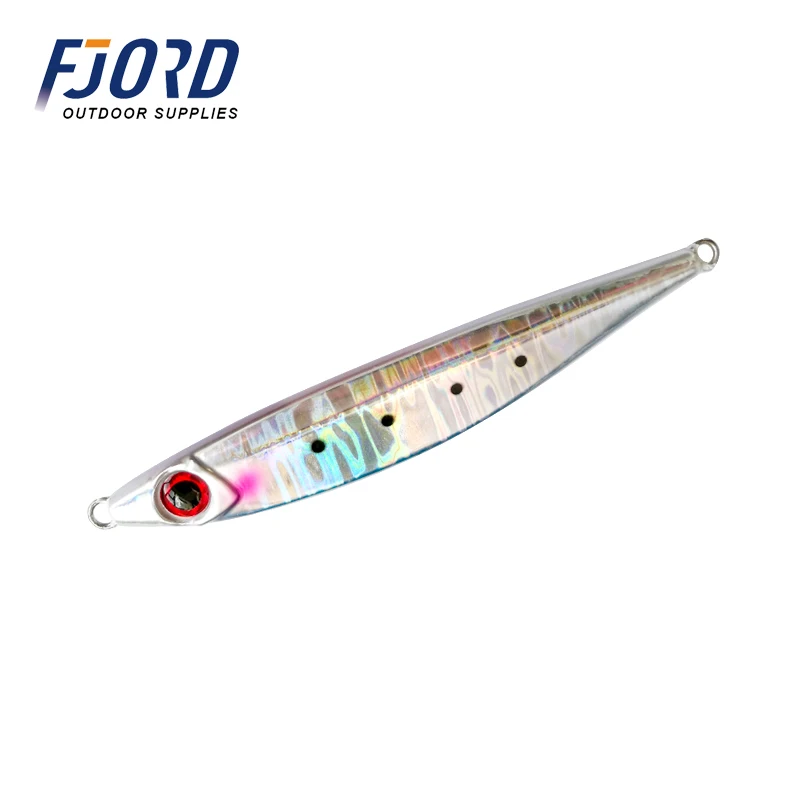 FJORD Sinking Laser Metal Jig Fishing Lure 40g 60g 80g 100g 6 colors Fish Luminous Jigging Speed Lead Tackle | Спорт и развлечения
