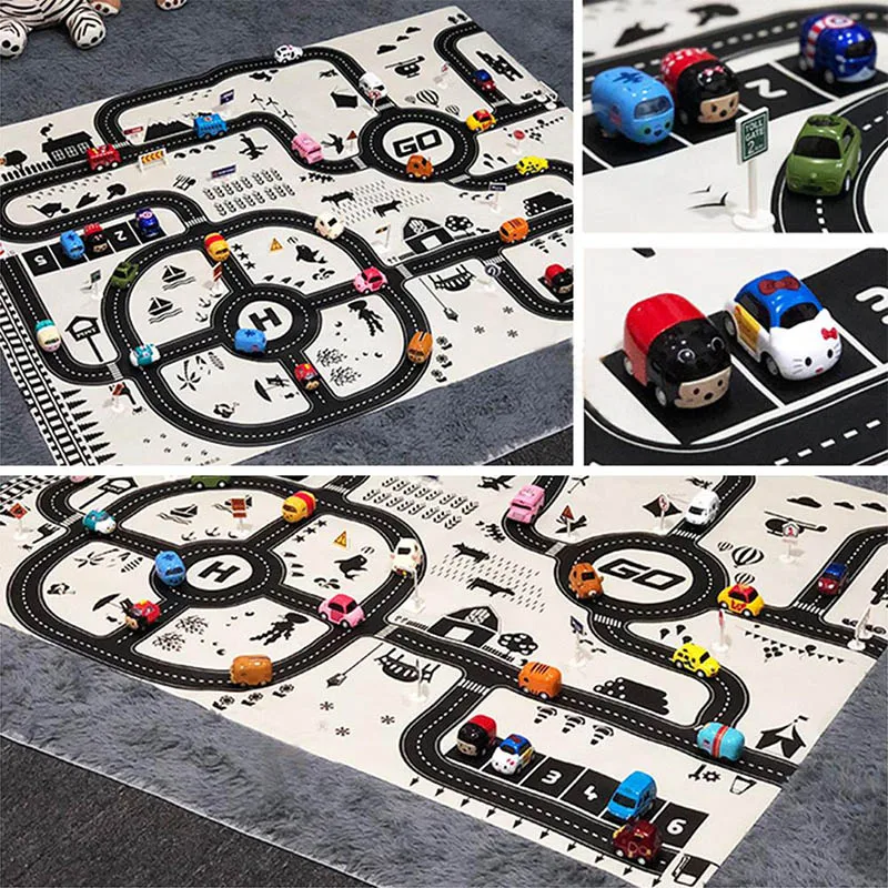 Водонепроницаемый дорожное шоссе карта дороги игровой ковер геймпад автомобиль