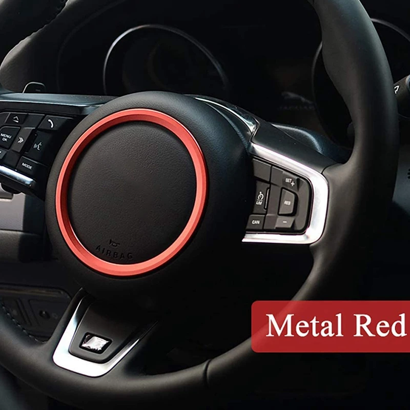 Алюминиевый сплав украшение на руль автомобиля кольцо наклейки для Jaguar XE XFL F PACE