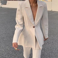 womens suits fashion slim fit women blazer jackets womens office jacket elegant female solid button plus size