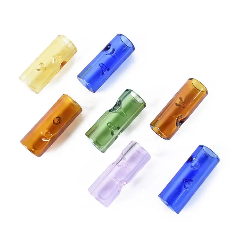 

Colours Mini Glass Filter Tips Size With 30mm *12mm Cigarette Tube Holder For Dry Herb Tobacco #303