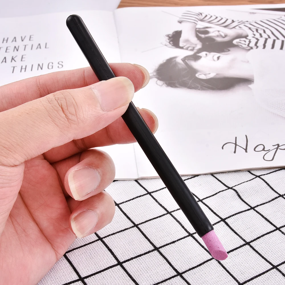 

1Pcs Nail Art Spoon Stone Polish Cut Tools Cuticle Pusher Pen Stick Quartz Manicure Pedicure Cuticle Remover Dead Skin Remover