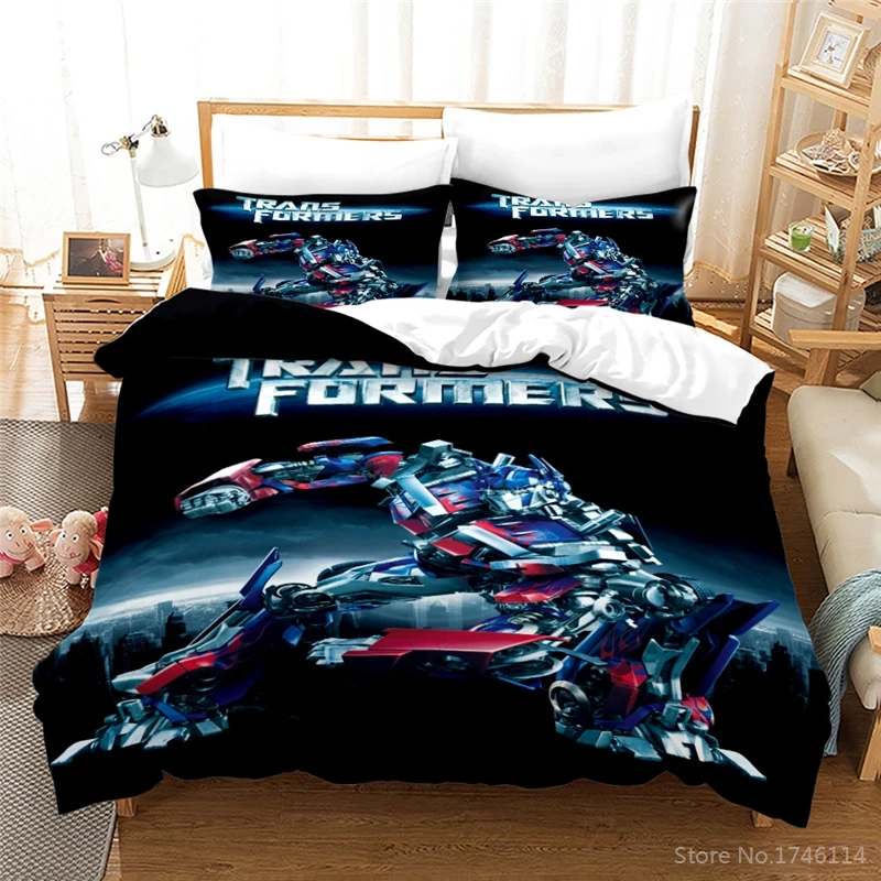 

Transformers 3D Printed Bedding Set Duvet Cover Pillowcases Set Bed Linens Home Textile for Kids Boys Twin Full Queen King Size