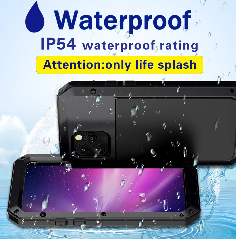 Металлический чехол на айфон 11 12 Pro Max Mini XR X XS 8 7 Plus 6S плюс 5S SE 2020 водонепроницаемый