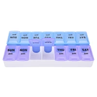 medische pillendoosje case wekelijkse 7 day pill box met clip deksels geneeskunde organizer tablet opslag dispenser new