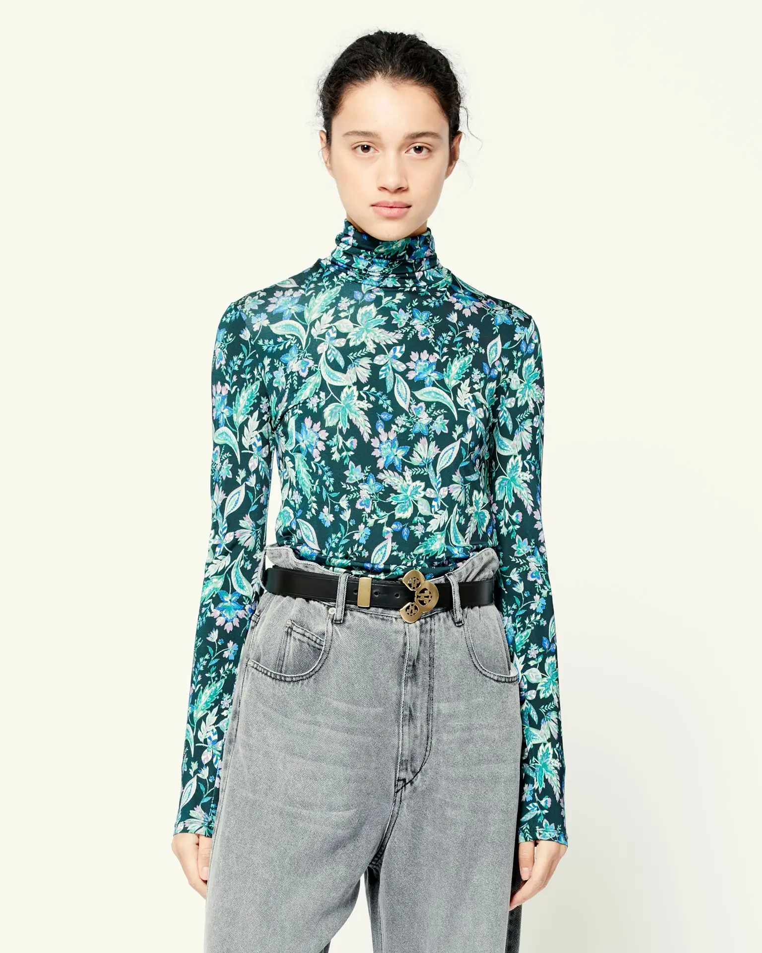 Женская толстовка в стиле ретро универсальная зеленая стрейчевая рубашка с