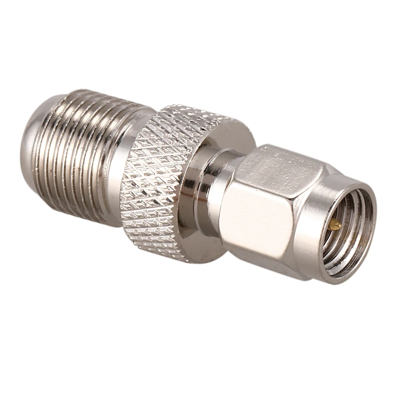 F Тип мама к SMA штекер коаксиальный разъем адаптера Серебряный тон|Терминалы| |